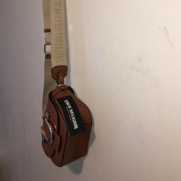 True Religion Cognac Horseshoe Crossbody Bag - Picture 7 of 10